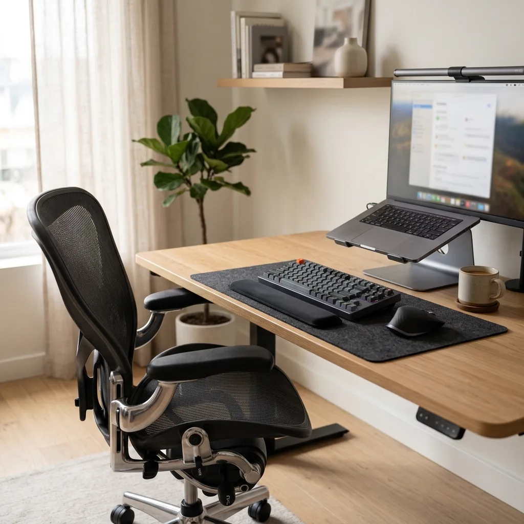 จัดสรีระโต๊ะทำงานลดแรงกดทับข้อมือ: เจาะลึกอุปกรณ์และเก้าอี้ Ergonomic ป้องกันพังผืดข้อมืออักเสบ (CTS)