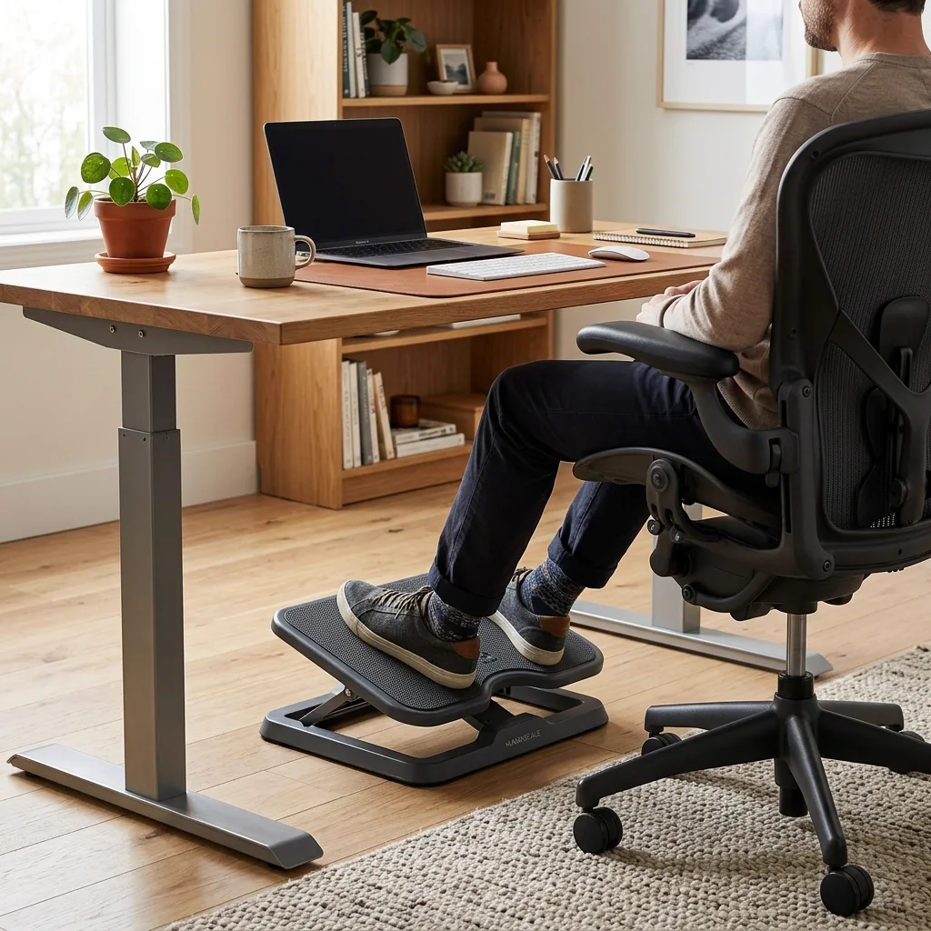 จัดสเตชั่น Work From Home ป้องกันออฟฟิศซินโดรม: รวม 4 ไอเทม เก้าอี้ Ergonomic เบาะเมมโมรี่โฟม ที่วางเท้าปรับระดับ และเก้าอี้ปรับระดับได้